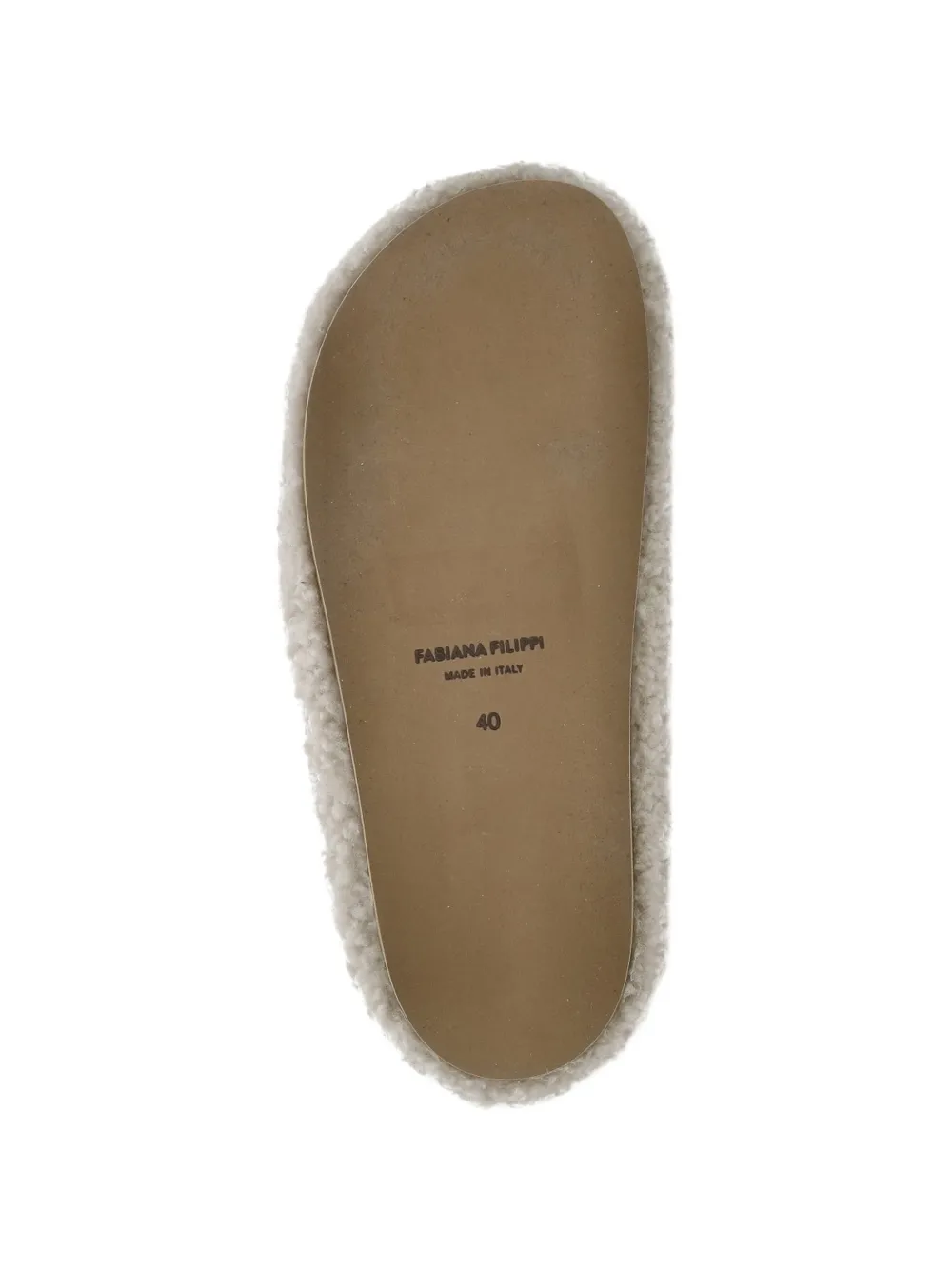 Fabiana Filippi Loafers verfraaid met lammy Beige