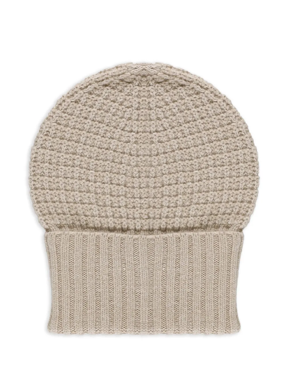 Fabiana Filippi Gebreide muts Beige