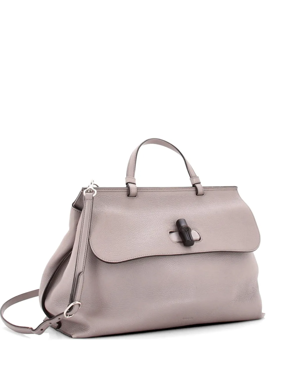 Gucci Pre-Owned Bamboo Daily Top Handle Bag Leather Large satchel - Grigio