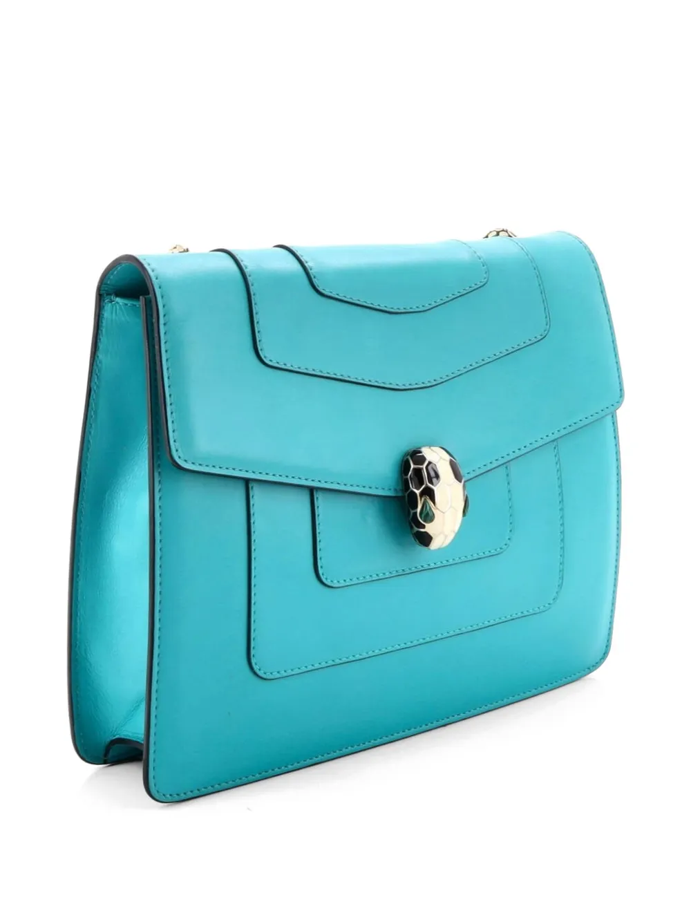 Serpenti Forever Square Leather Medium Shoulder Bag