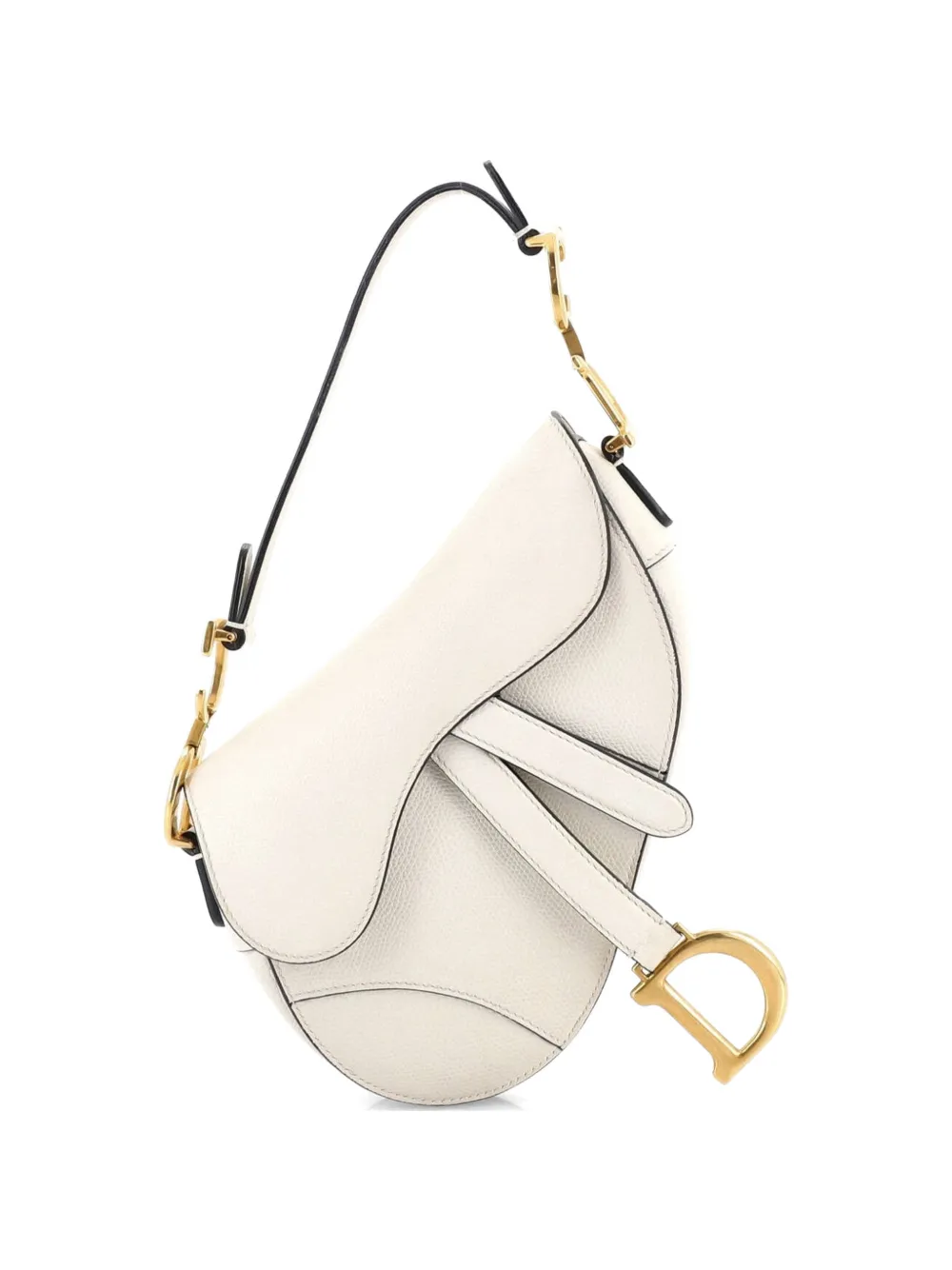 Christian Dior Pre-Owned Saddle Handbag Leather Mini shoulder bag - Bianco