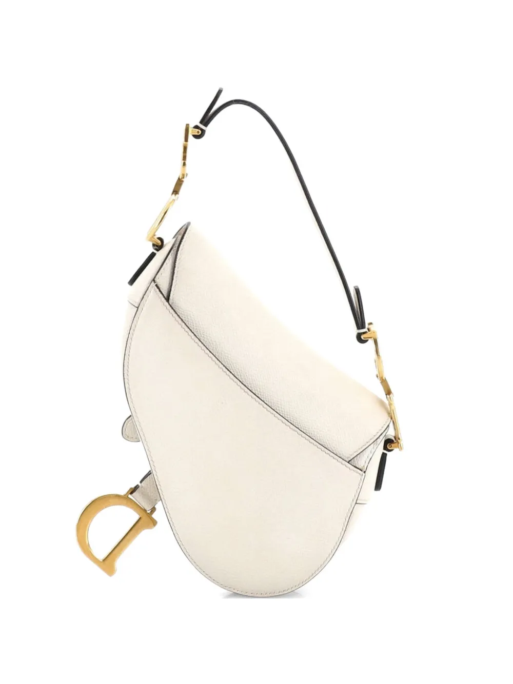 Christian Dior Pre-Owned Saddle Handbag Leather Mini shoulder bag - Bianco