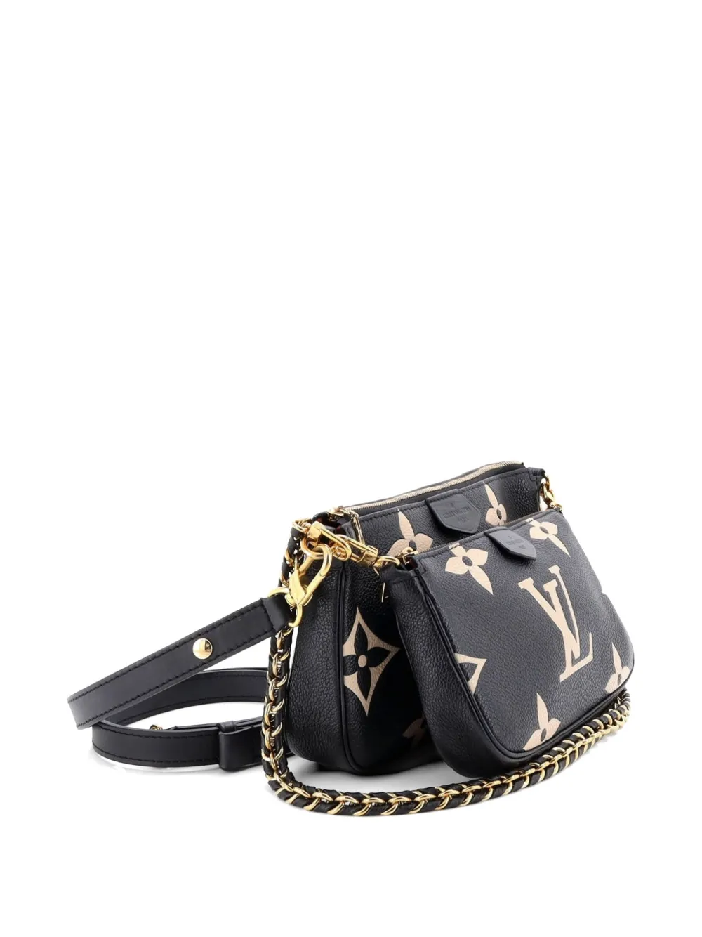  Louis Vuitton Pre-owned Multi Pochette Accessoires Bicolor Monogram Empreinte Giant Crossbody Bag - Black 