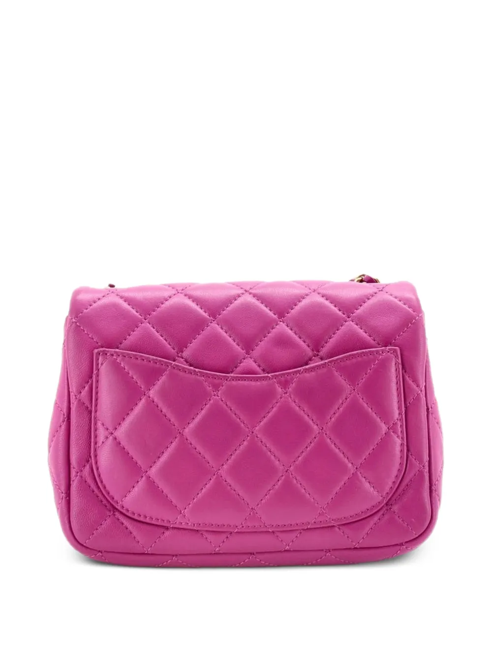  Chanel Pre-owned Borsa A Tracolla Pearl Crush Mini In Pelle Di Agnello Trapuntata Con Battente - Rosa 
