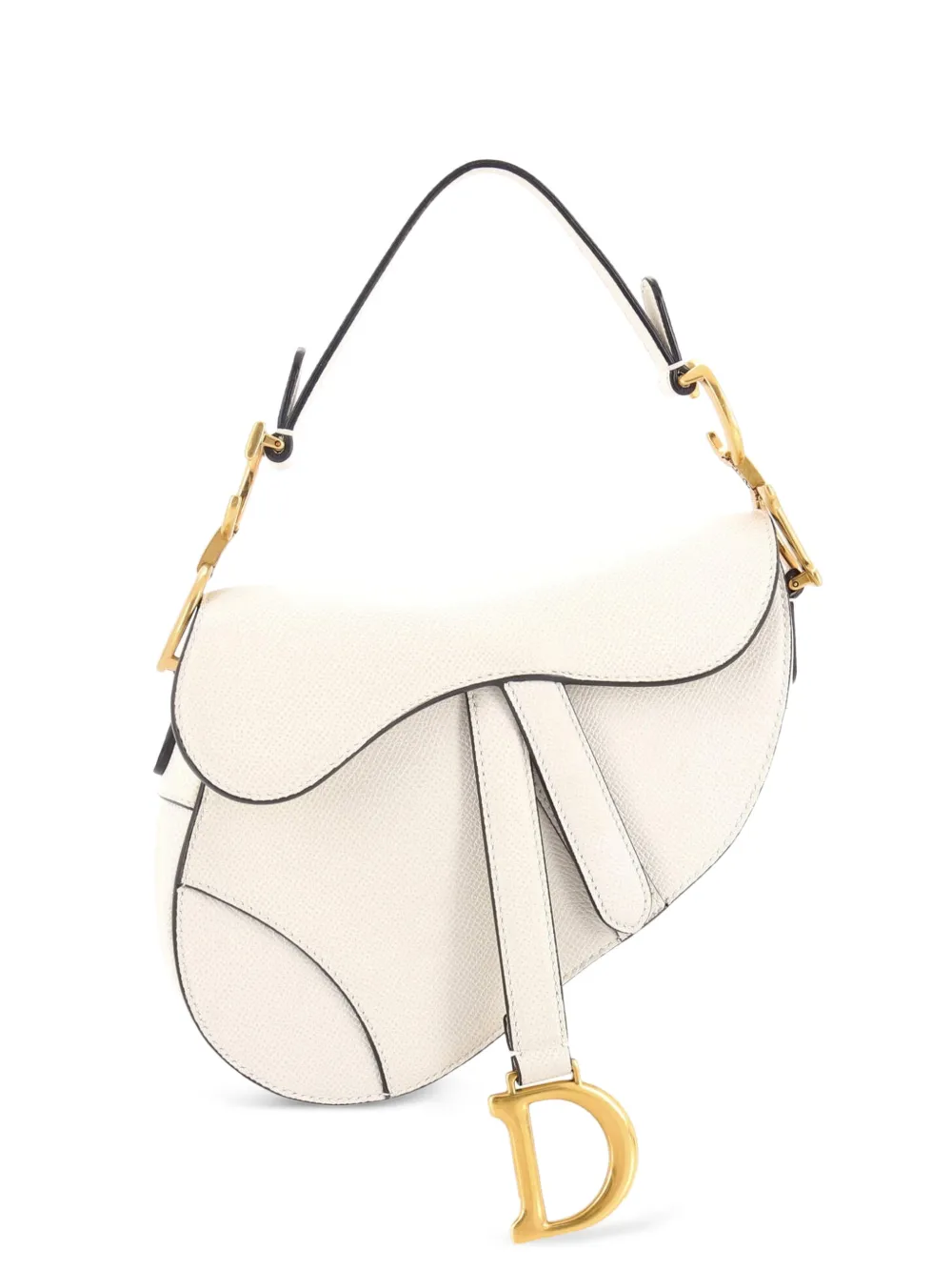 Christian Dior Pre-Owned Saddle Handbag Leather Mini shoulder bag - Bianco