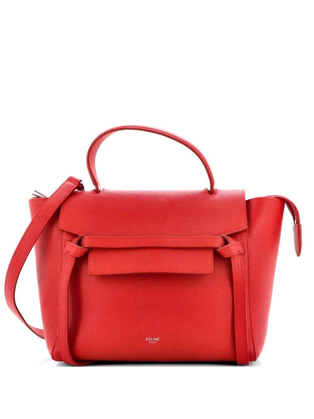 Celine Pre-Owned Belt Bag Textured Leather Micro satchel - Rosso