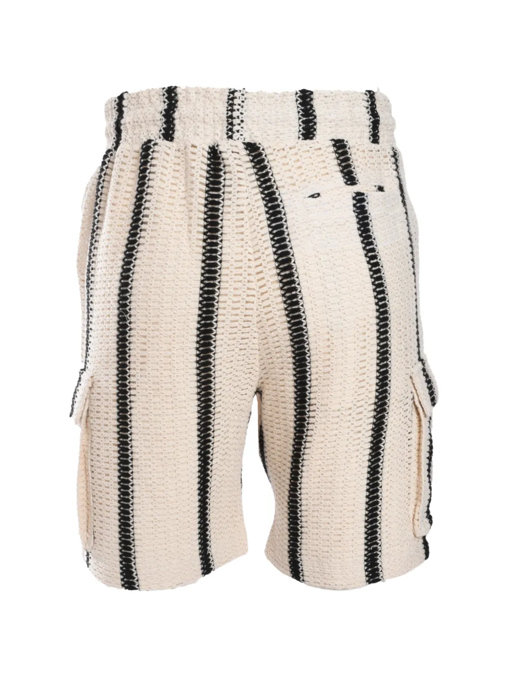 Only the Blind Desert gestreepte gehaakte shorts Beige