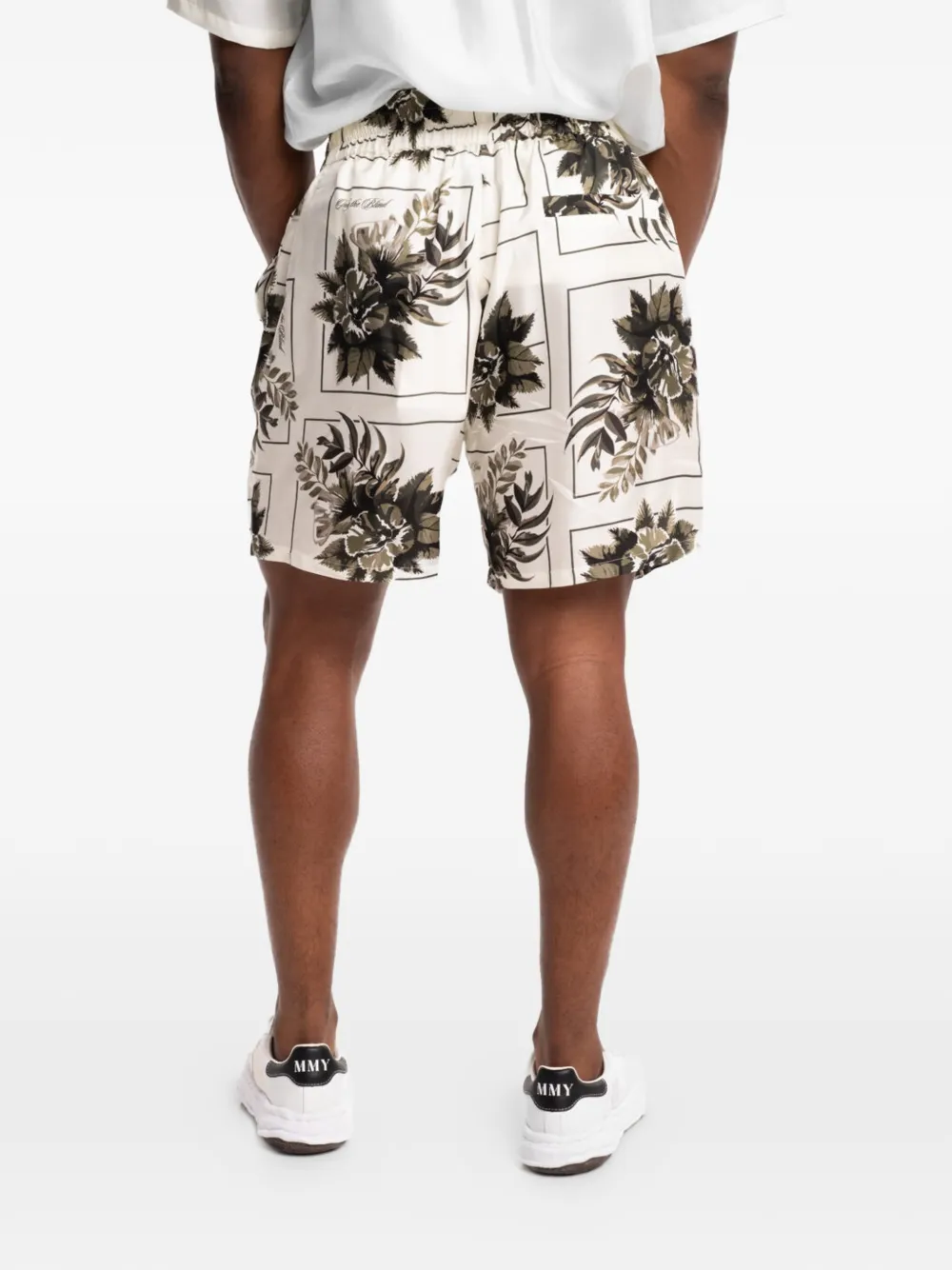 Only the Blind Shorts met botanische print Beige