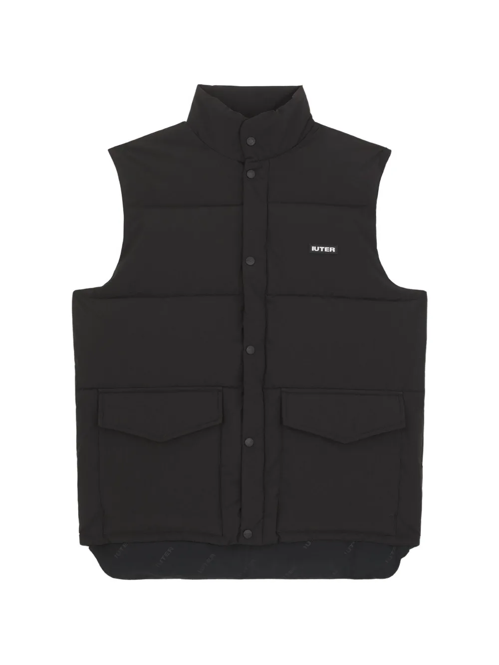 IUTER button-up puff vest - Black