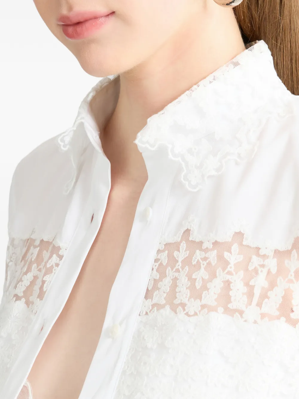 Ermanno Scervino Cropped blouse Wit
