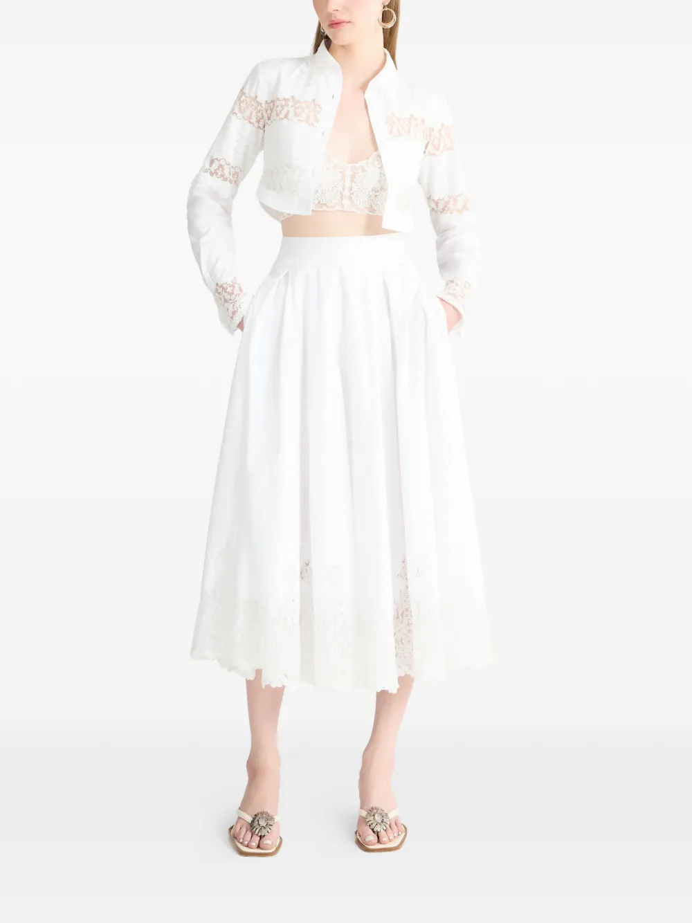 Ermanno Scervino Cropped blouse Wit