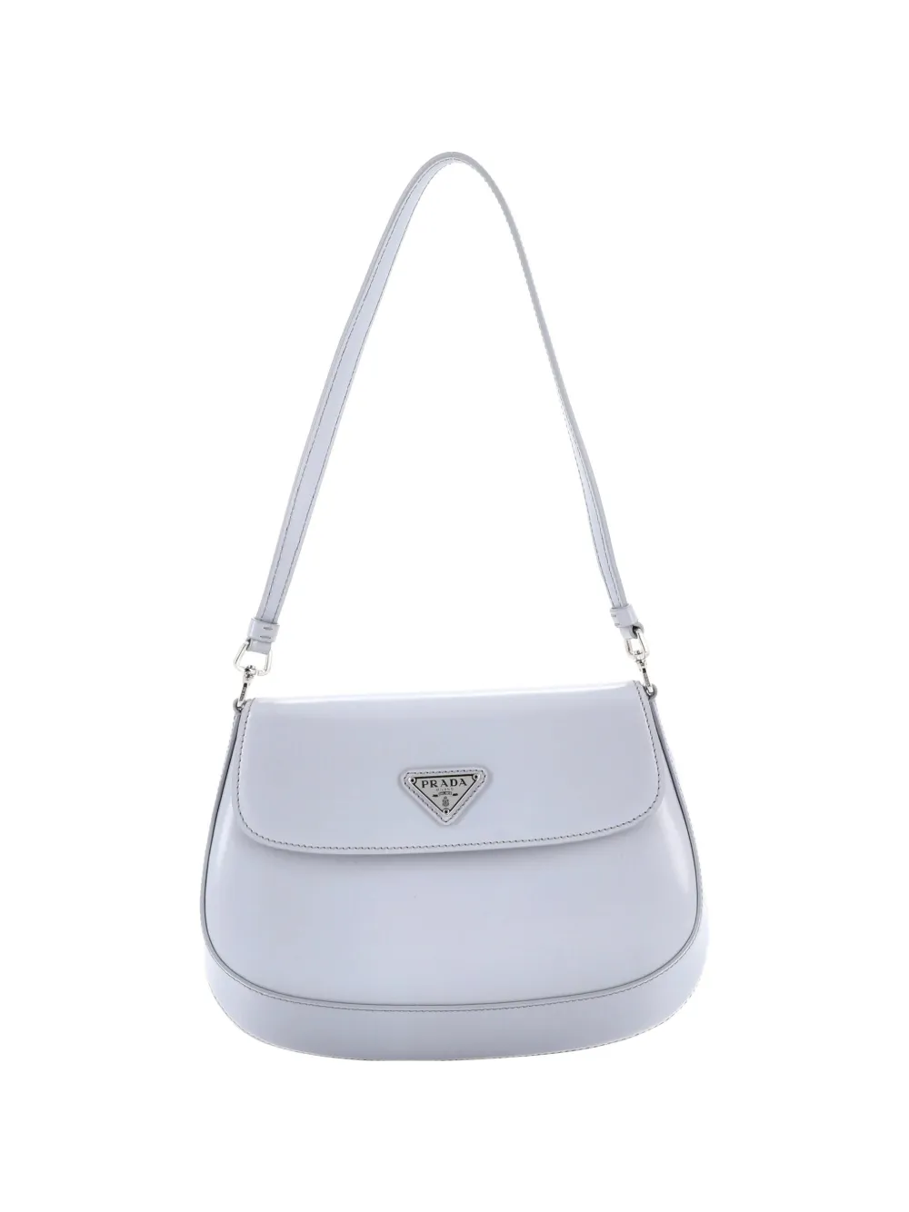 Prada Pre-Owned Cleo Flap Shoulder Bag Spazzolato Leather Small hobo bag - Grigio