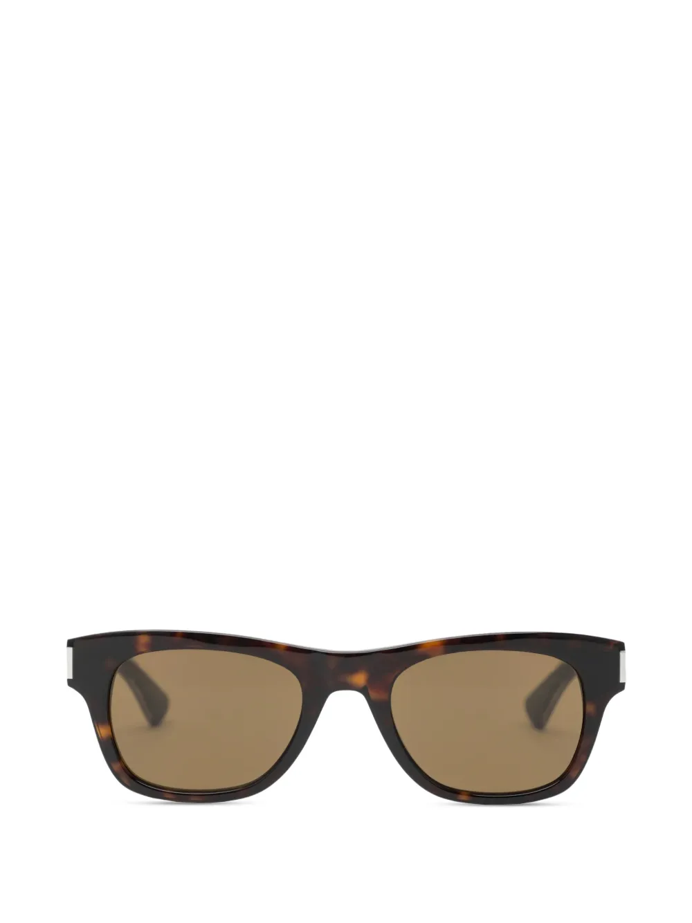 Saint Laurent Eyewear havana rectangle-frame sunglasses - Marrone