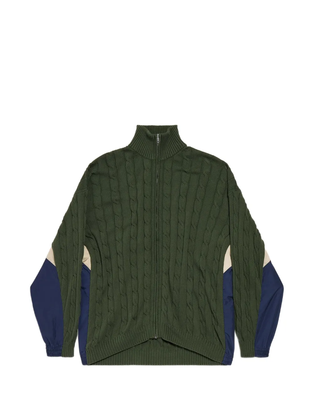 Balenciaga cable-knit zip cardigan - Verde