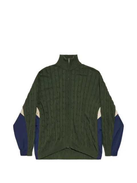 Balenciaga cable-knit zip cardigan