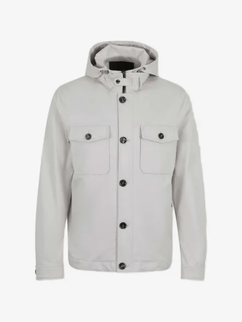 Moorer buttoned hooded jacket