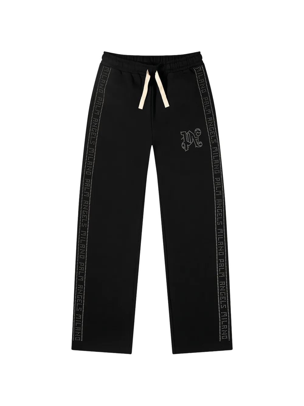 Palm Angels Pantaloni a righe con logo - Nero
