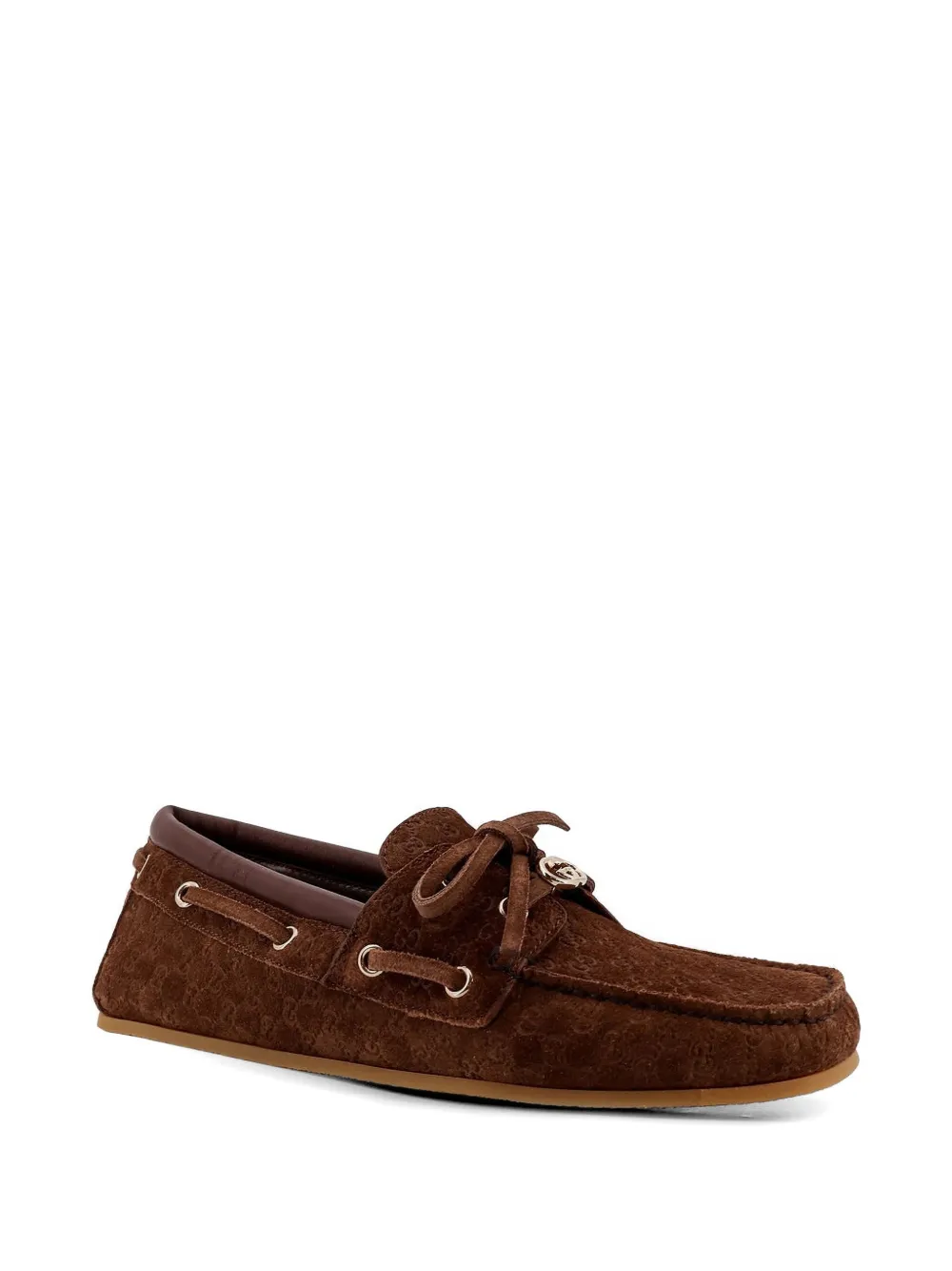 Gucci Loafers met GG-patroon Bruin