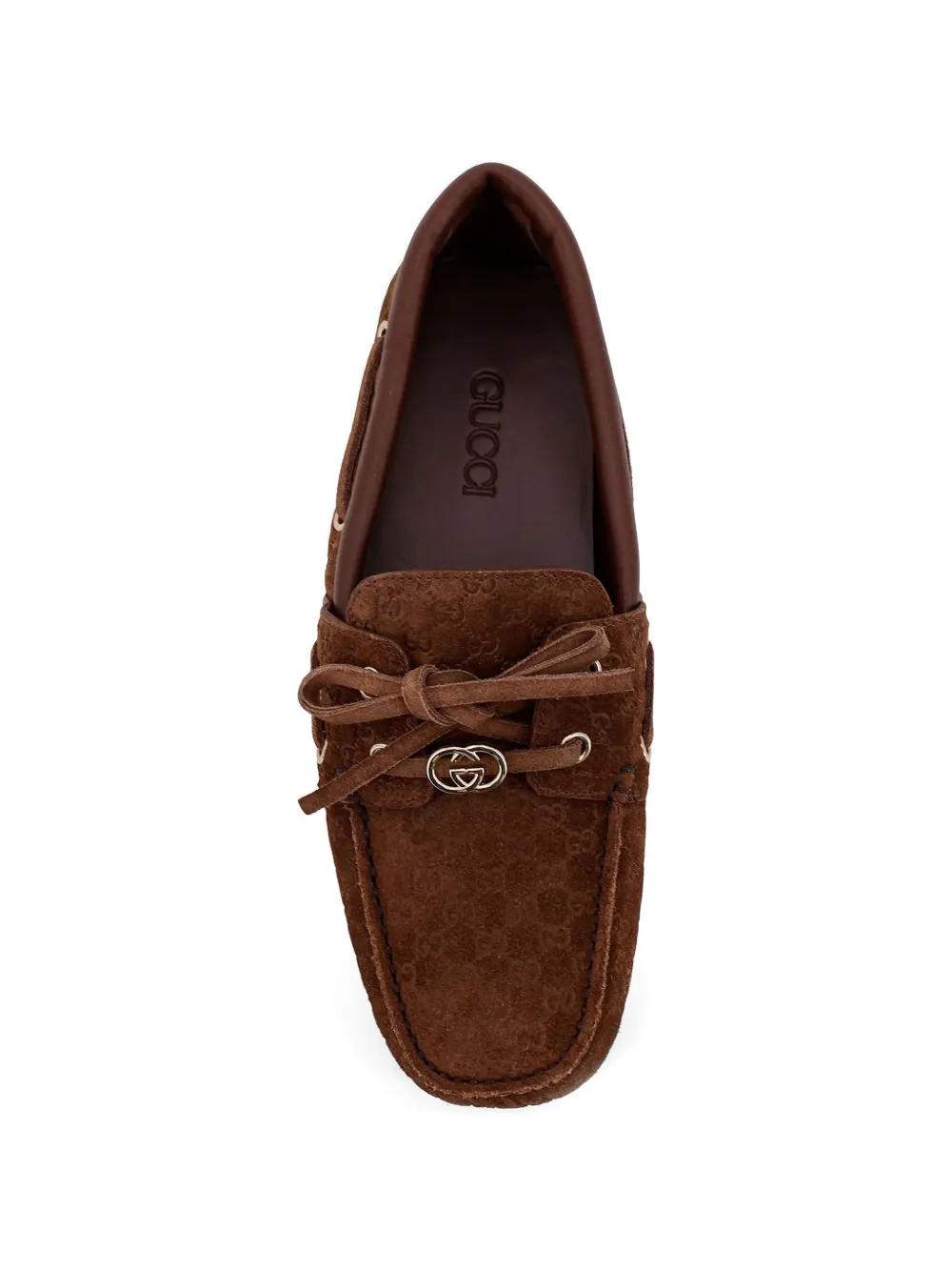 Gucci Loafers met GG-patroon Bruin