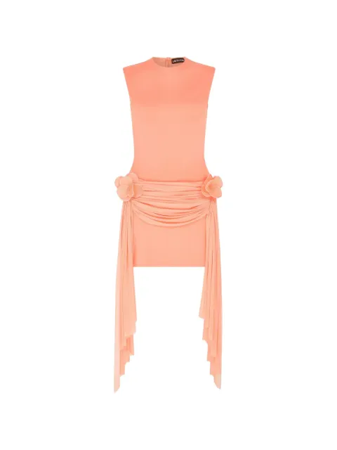 David Koma side-flower draped mini dress