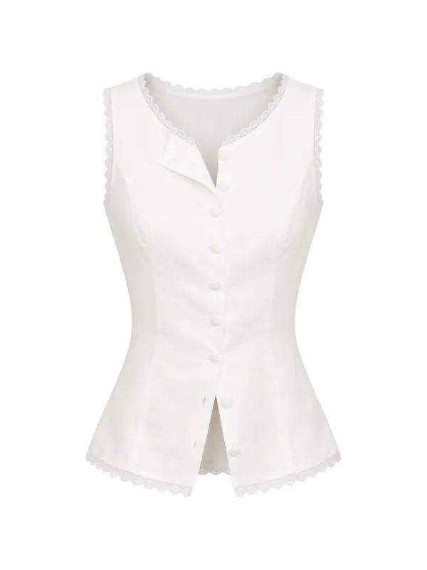 Amel Lace Sleeveless Bustier Blouse