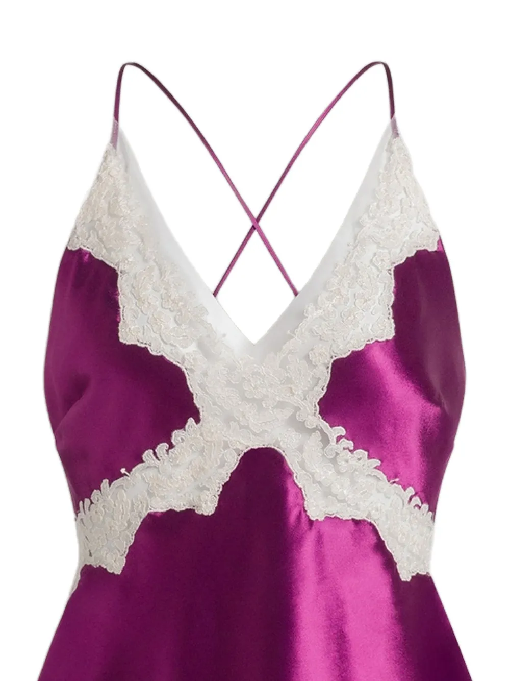 V-Neck Lace-Detail Top