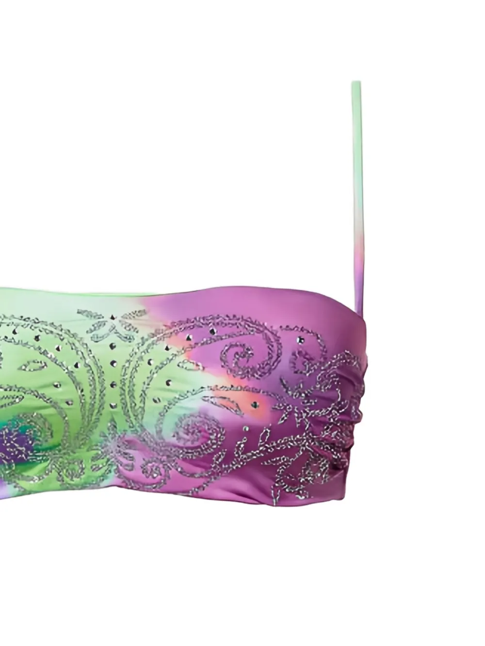 TWINSET Bikini met tie-dye print verfraaid met kristallen Groen