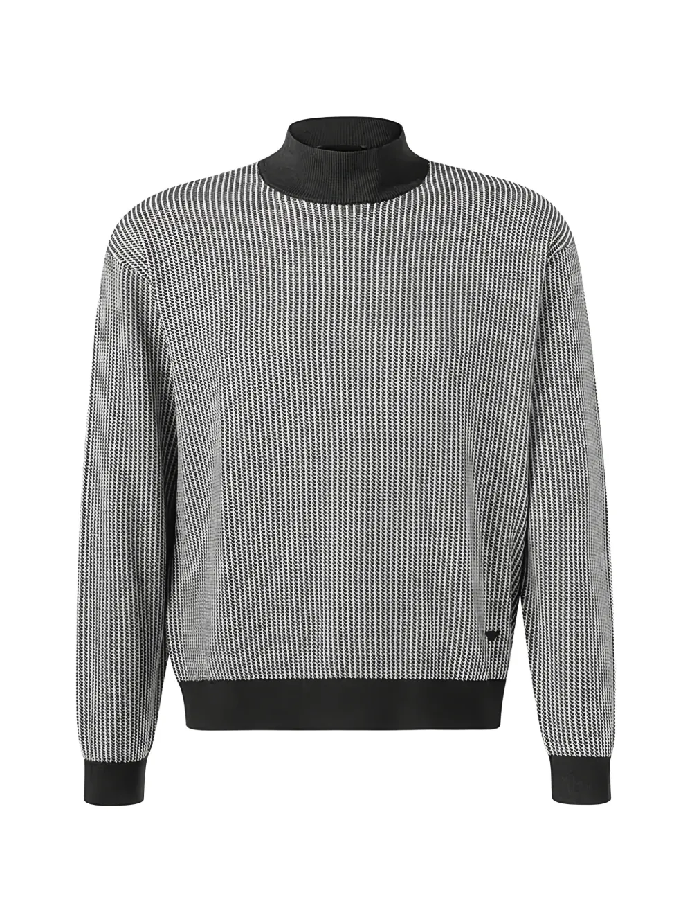 Emporio Armani mock-neck striped sweater - Bianco