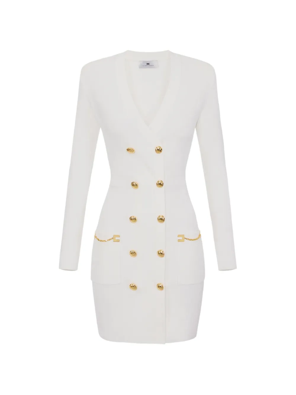 Elisabetta Franchi double-breasted mini dress - Bianco