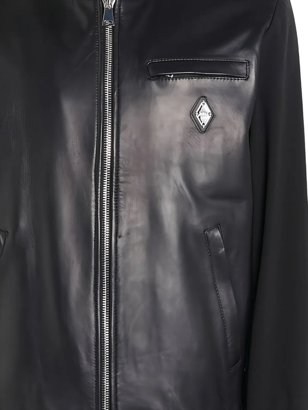  Yes London Panelled Bomber Jacket - Black 