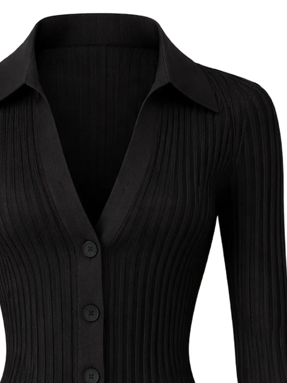  Alexis Olena Bell-sleeve Button Cardigan - Black 