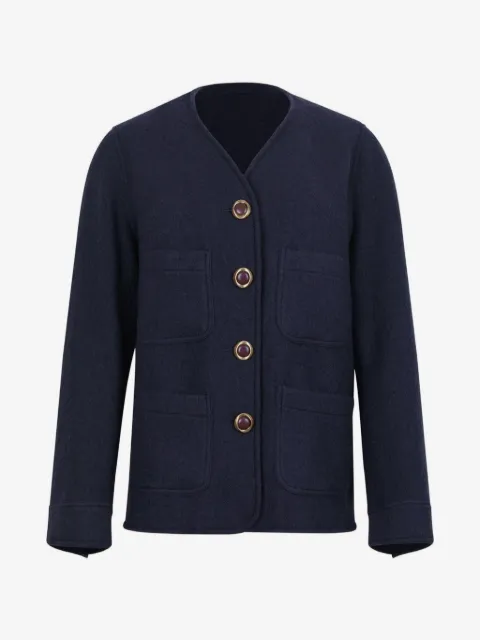Fortela buttoned patch-pocket jacket