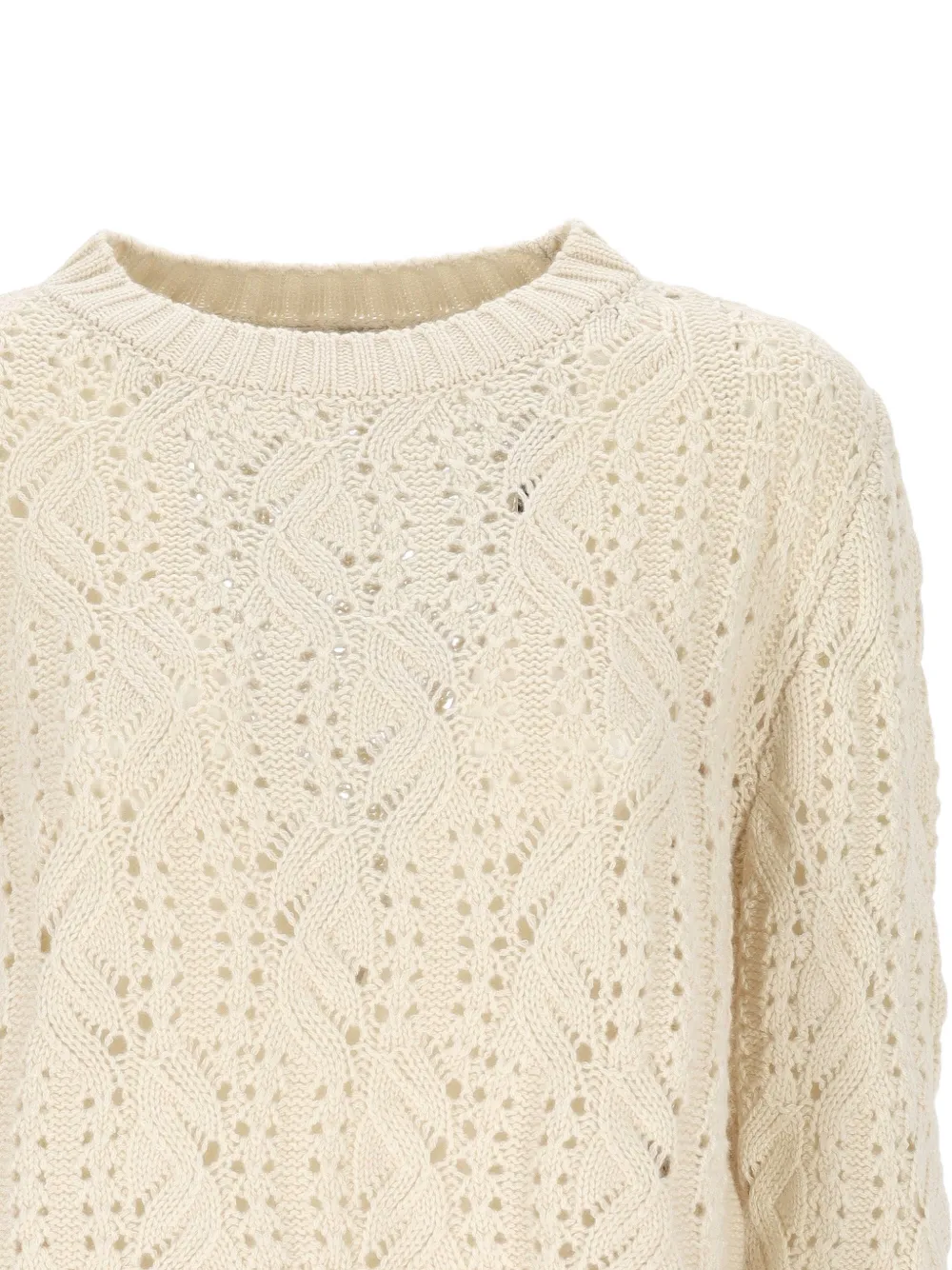  Agnona Long-sleeve Sweater - Neutrals 