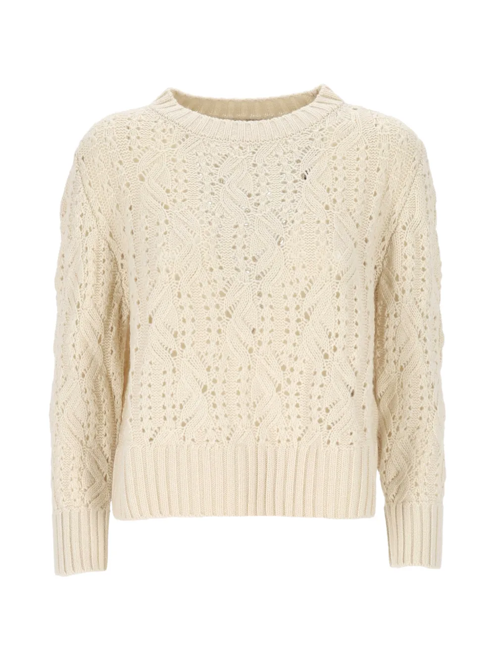 Agnona Long-sleeve Sweater In Neutral