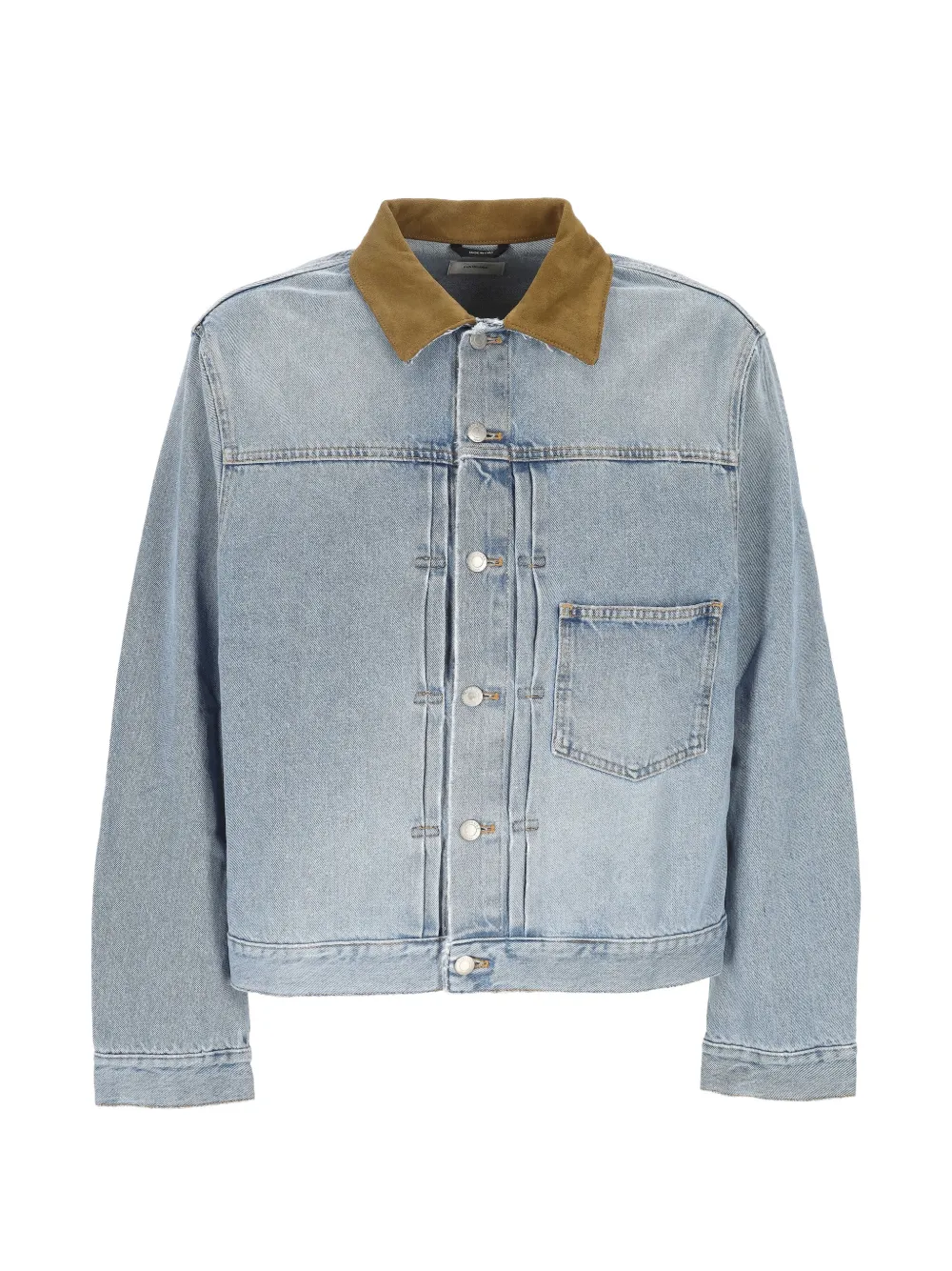 Haikure corduroy collar cotton jacket - Blu