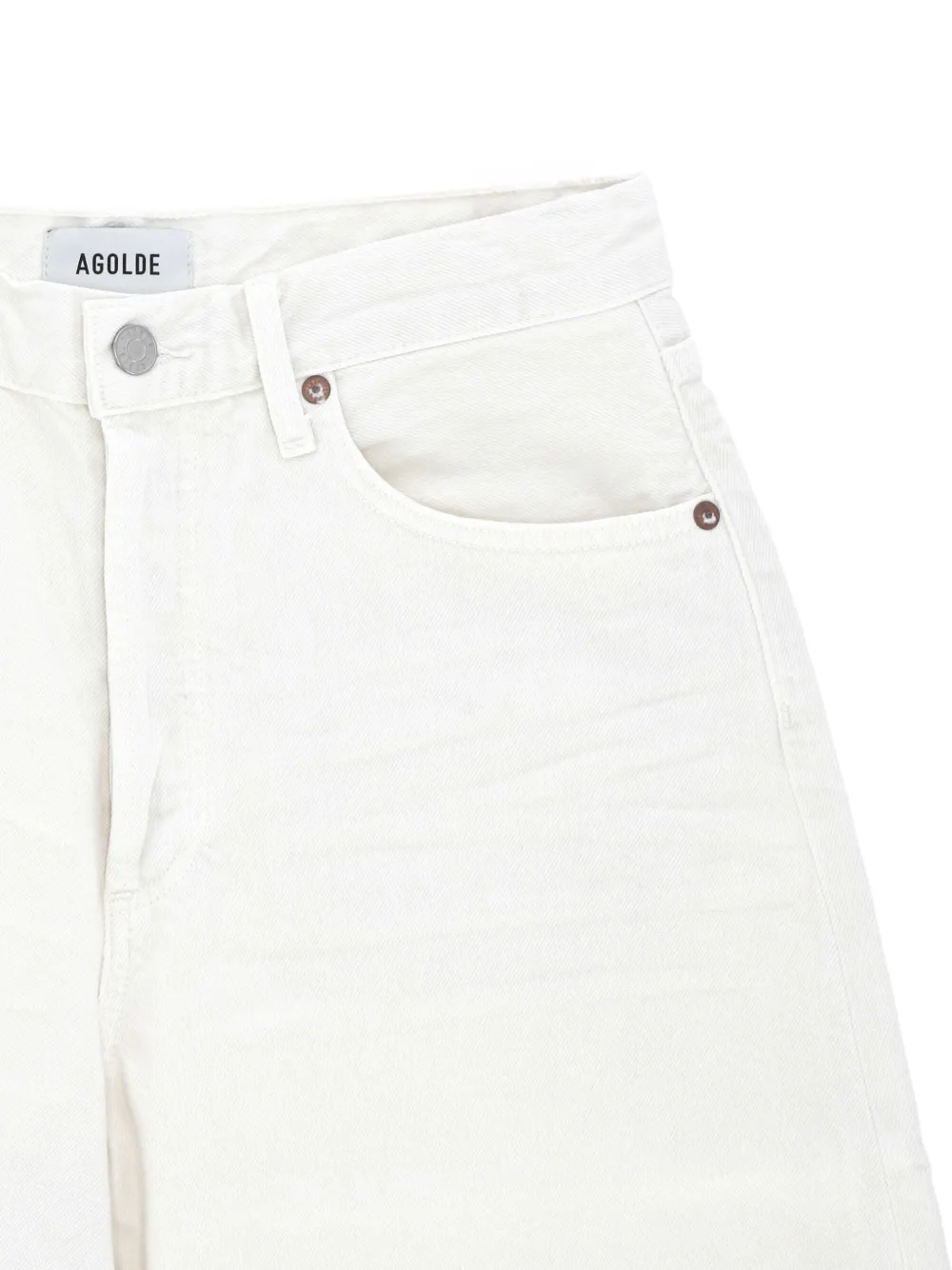  Agolde Pocket Cotton Shorts - White 