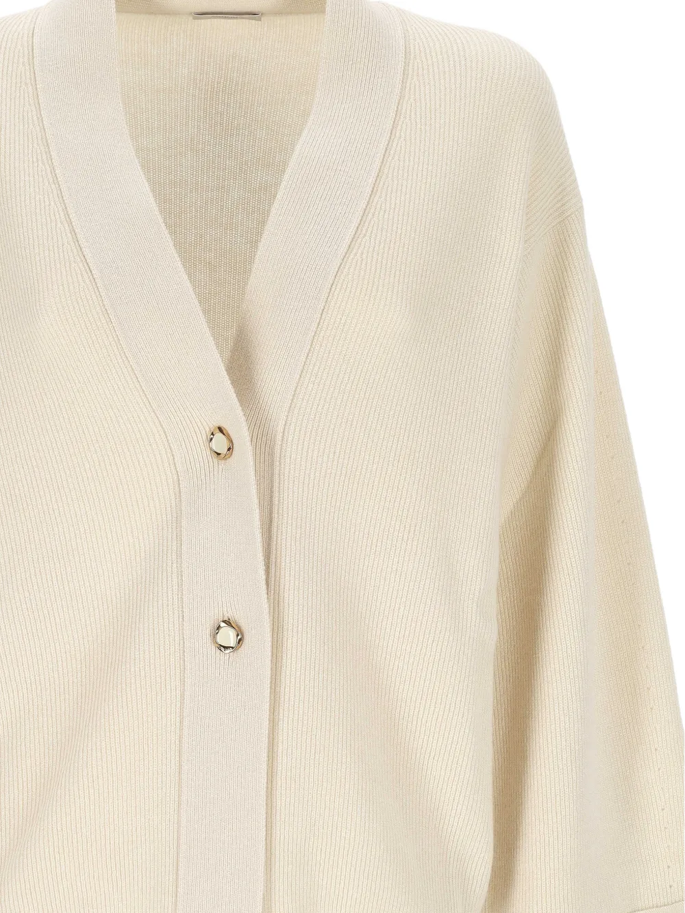  Agnona Button Front Cardigan - Neutrals 