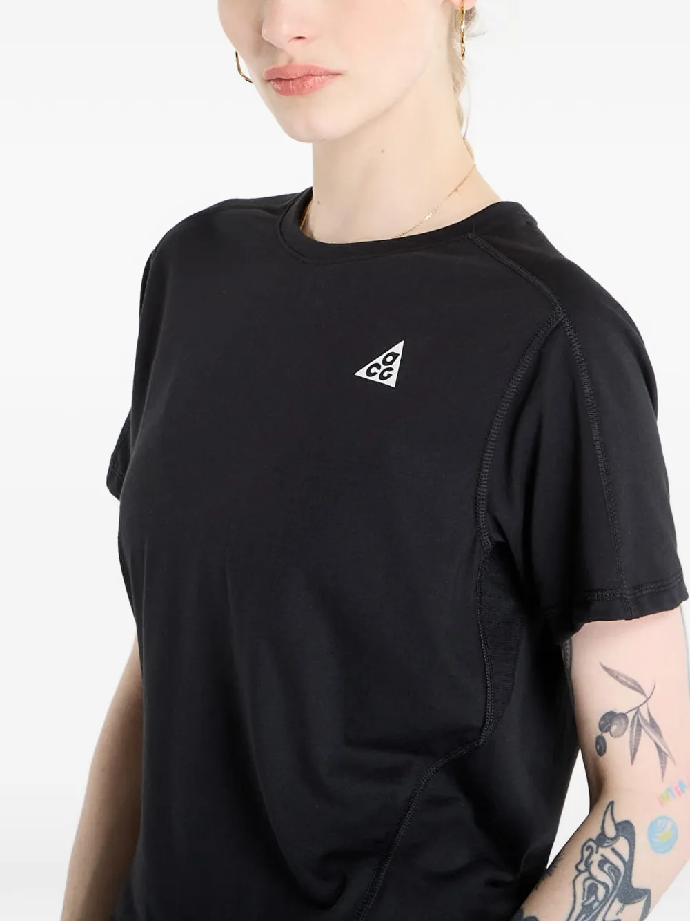 Nike Trail hardlooptop met korte mouwen Zwart