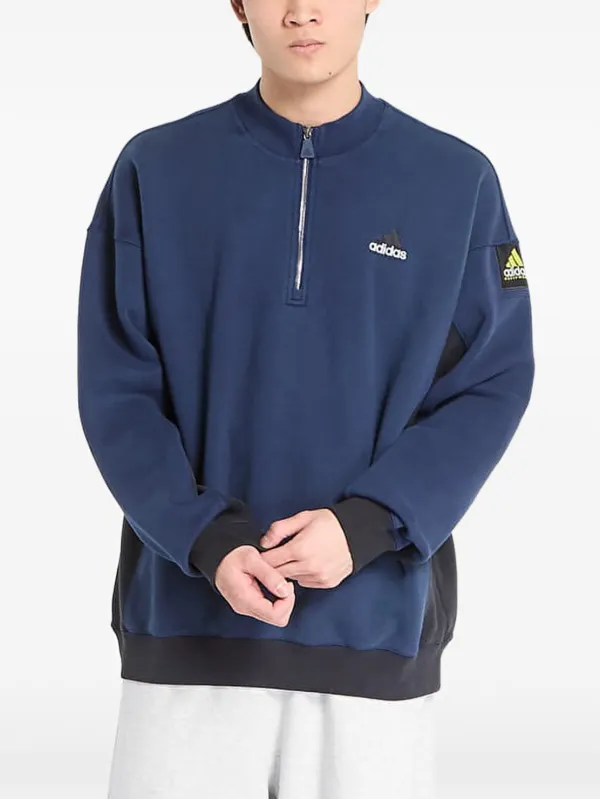21AW Eco-Futurist ハーフジップ　スウェットシャツ Adidas ハーフジップ スウェットシャツ | ブルー | FARFETCH JP