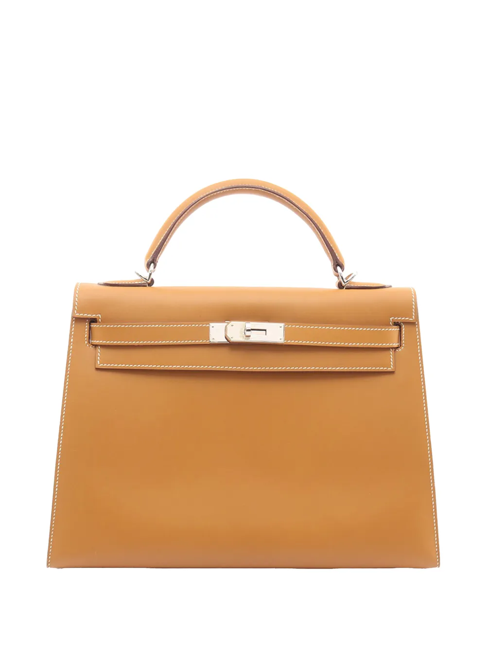 Hermès Pre-Owned 2005 HERMES Kelly 32 Chamonix leather leather Chamonix leather Brown Natural Used Women handbag - Marrone