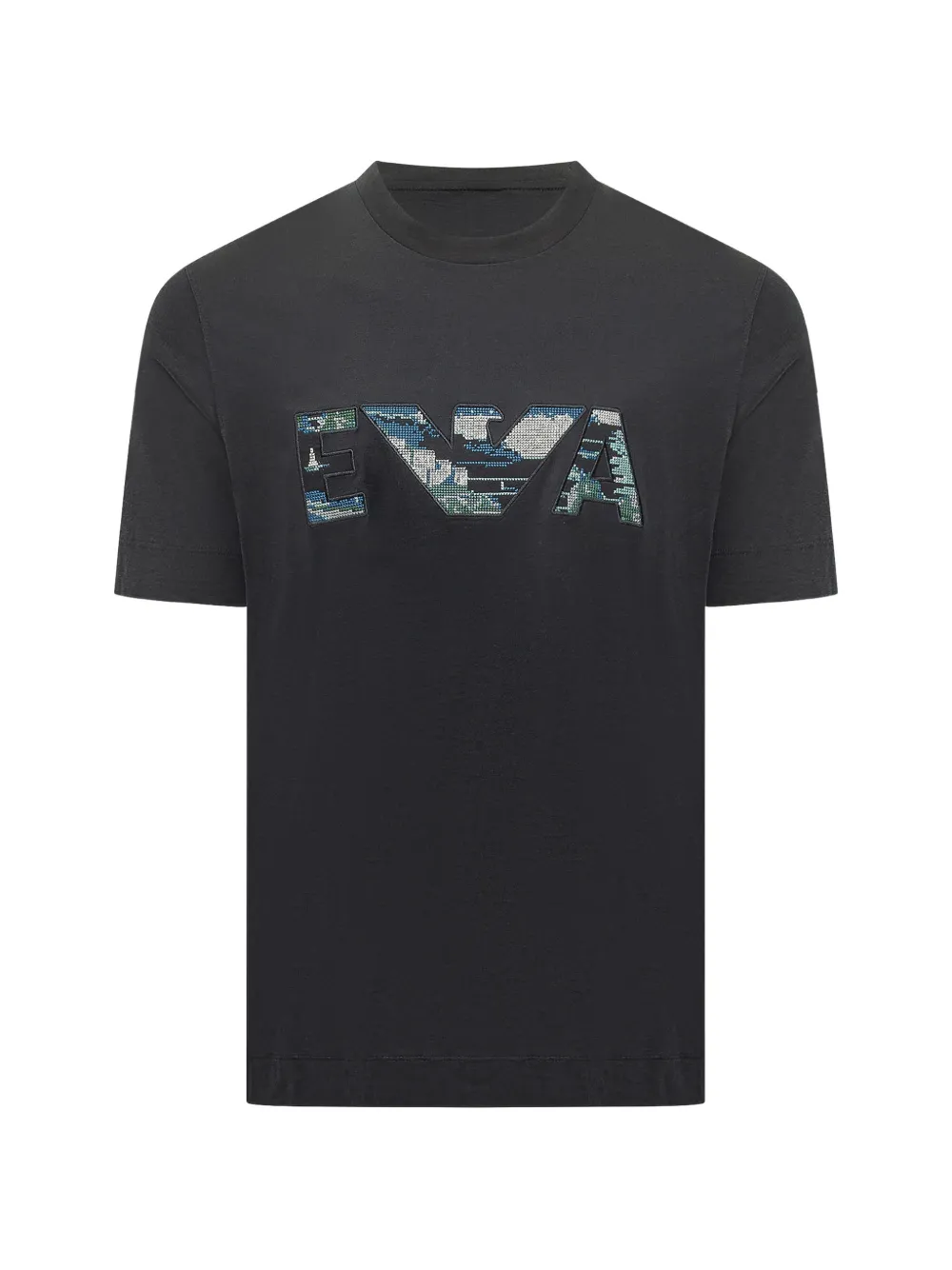 Emporio Armani chest logo T-shirt - Blu