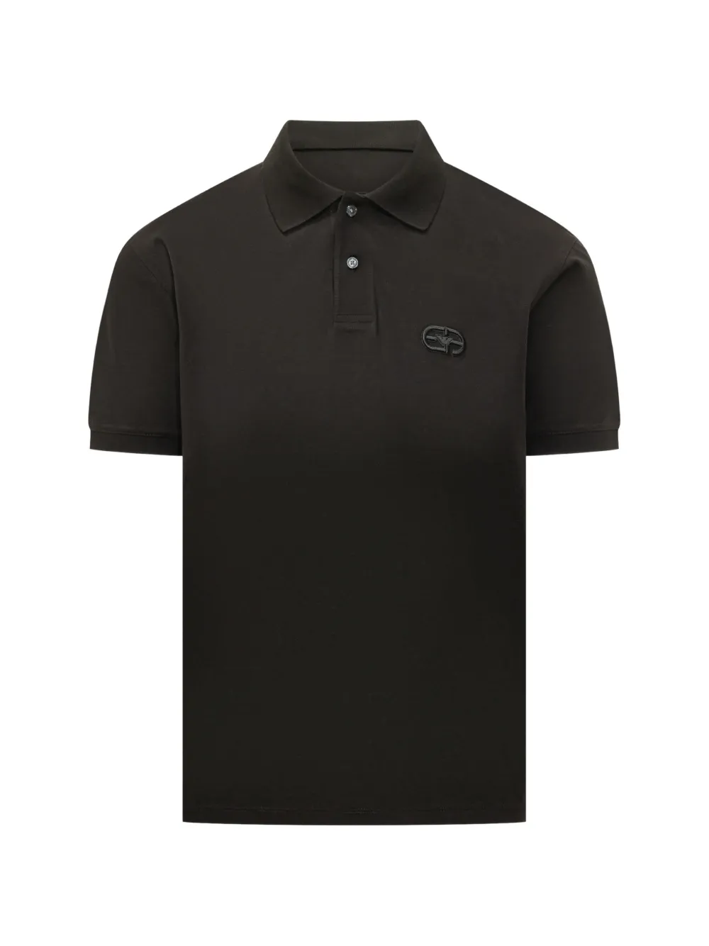 Emporio Armani logo-patch polo shirt - Nero