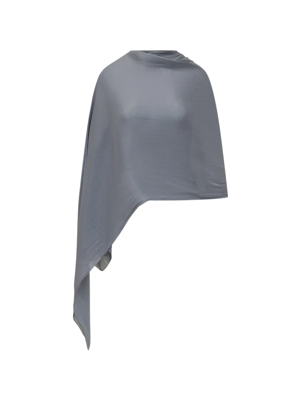 Emporio Armani single-shoulder draped stole - Grigio