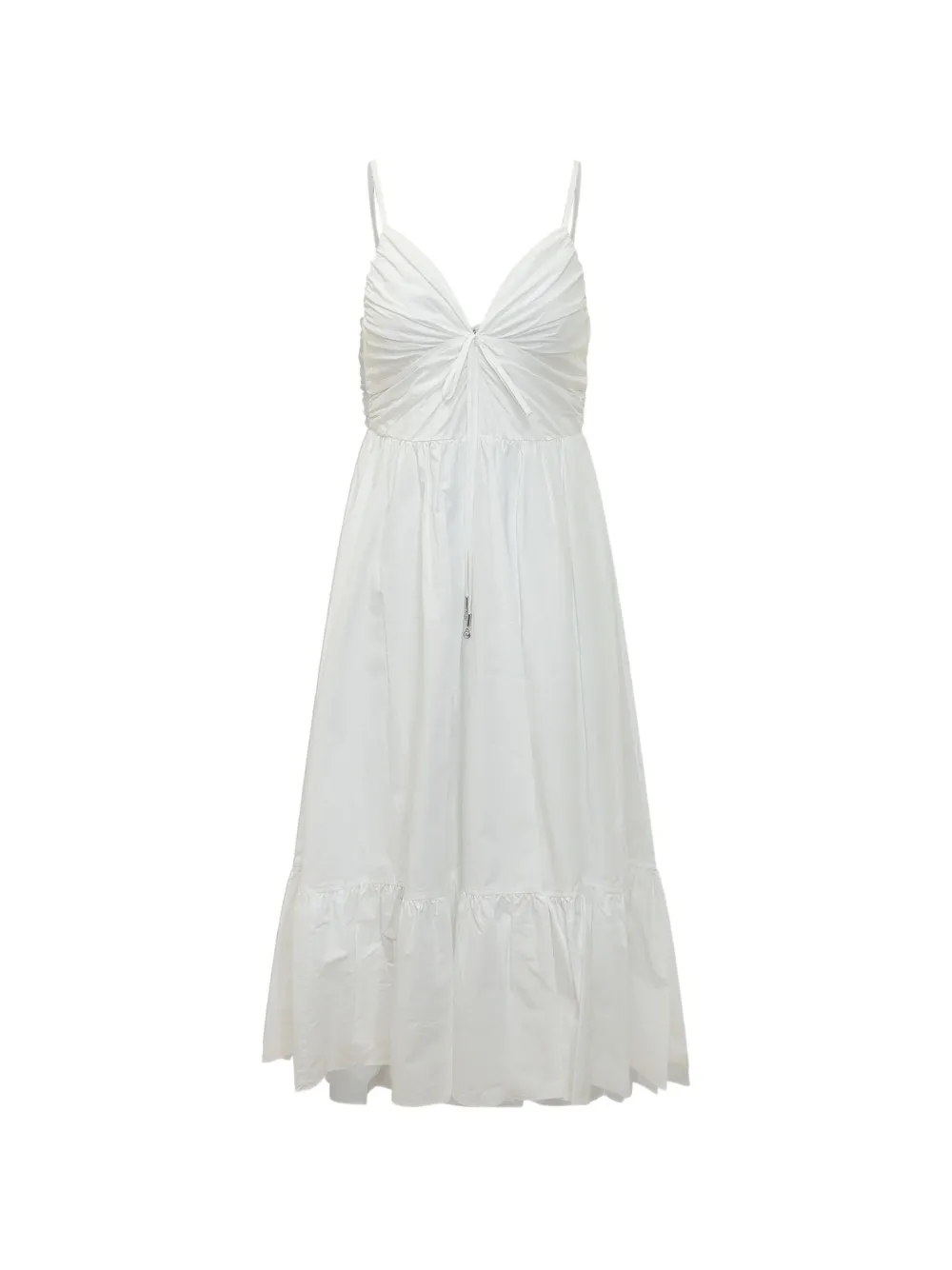 Michael Michael Kors gathered poplin midi dress - Bianco