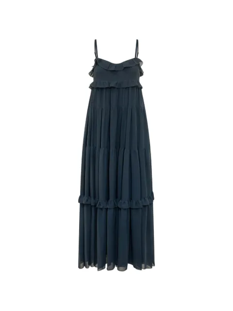 Michael Michael Kors Georgette gelaagde maxi-jurk met ruches