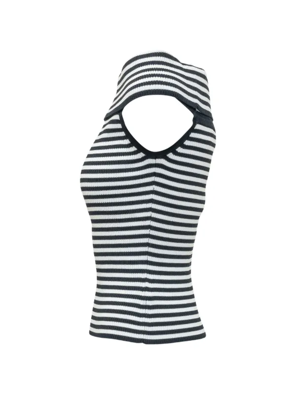 Michael Michael Kors Striped Foldover Top | Blue | FARFETCH CA