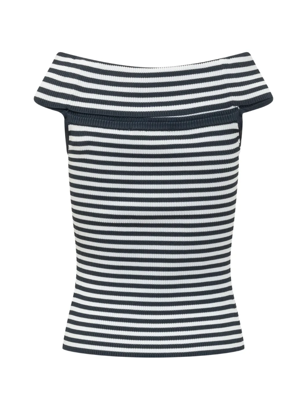 Michael Michael Kors striped foldover top - Blu
