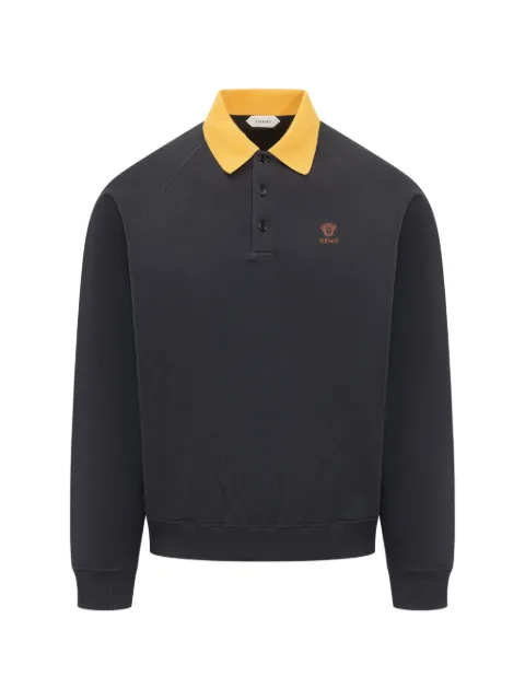 Versace logo-embroidered polo shirt