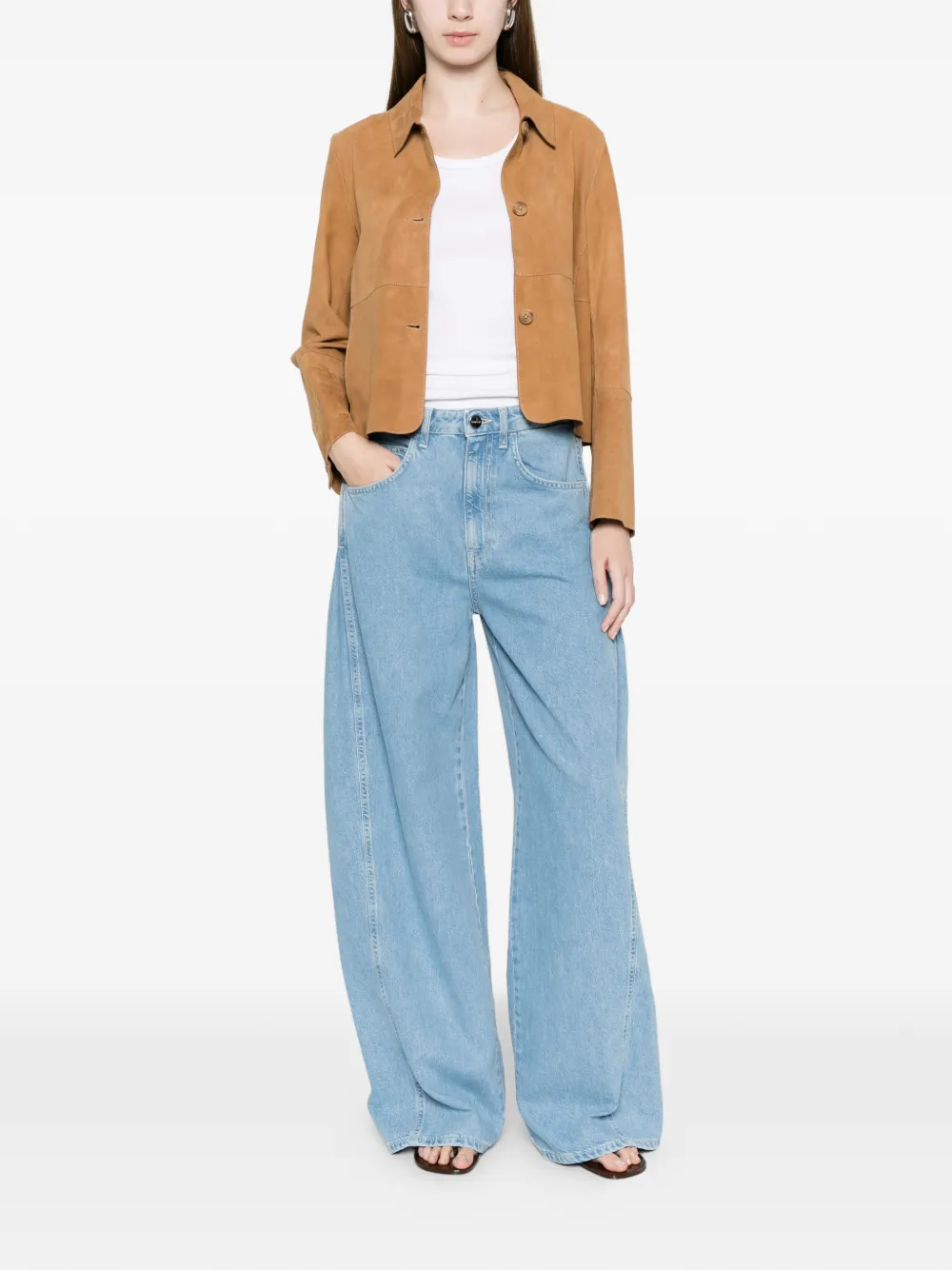 DONDUP Pocket jeans met wijde pijpen Blauw