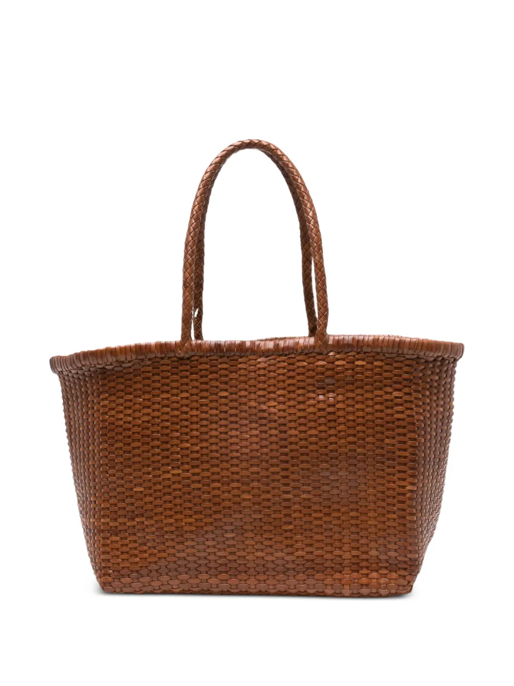 DRAGON DIFFUSION large B Weave leather shoulder bag - Marrone